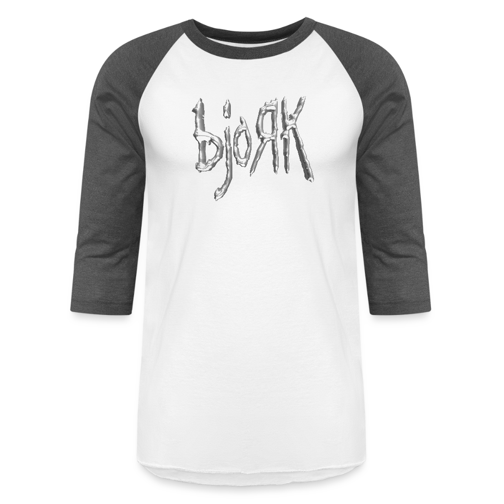 bjoRk - Baseball T-Shirt - white/charcoal