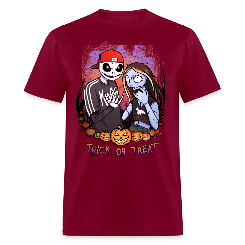 Jack and Sally Nu-Metal Enjoyers - Tee - burgundy