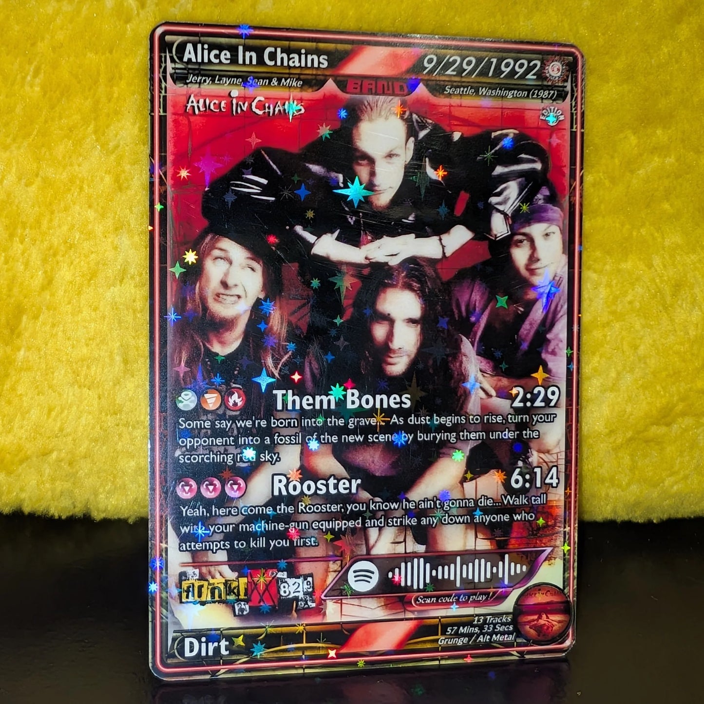 Alice In Chains Holographic Trading Card