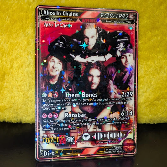 Alice In Chains Holographic Trading Card