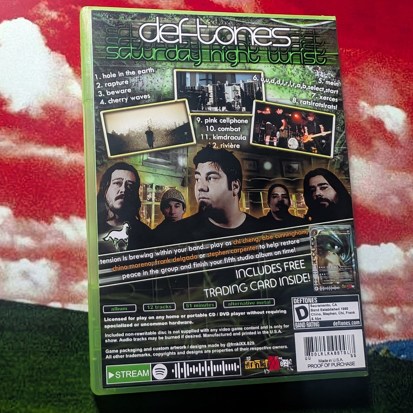 Deftones 'Saturday Night Wrist' / Xbox 360 Case