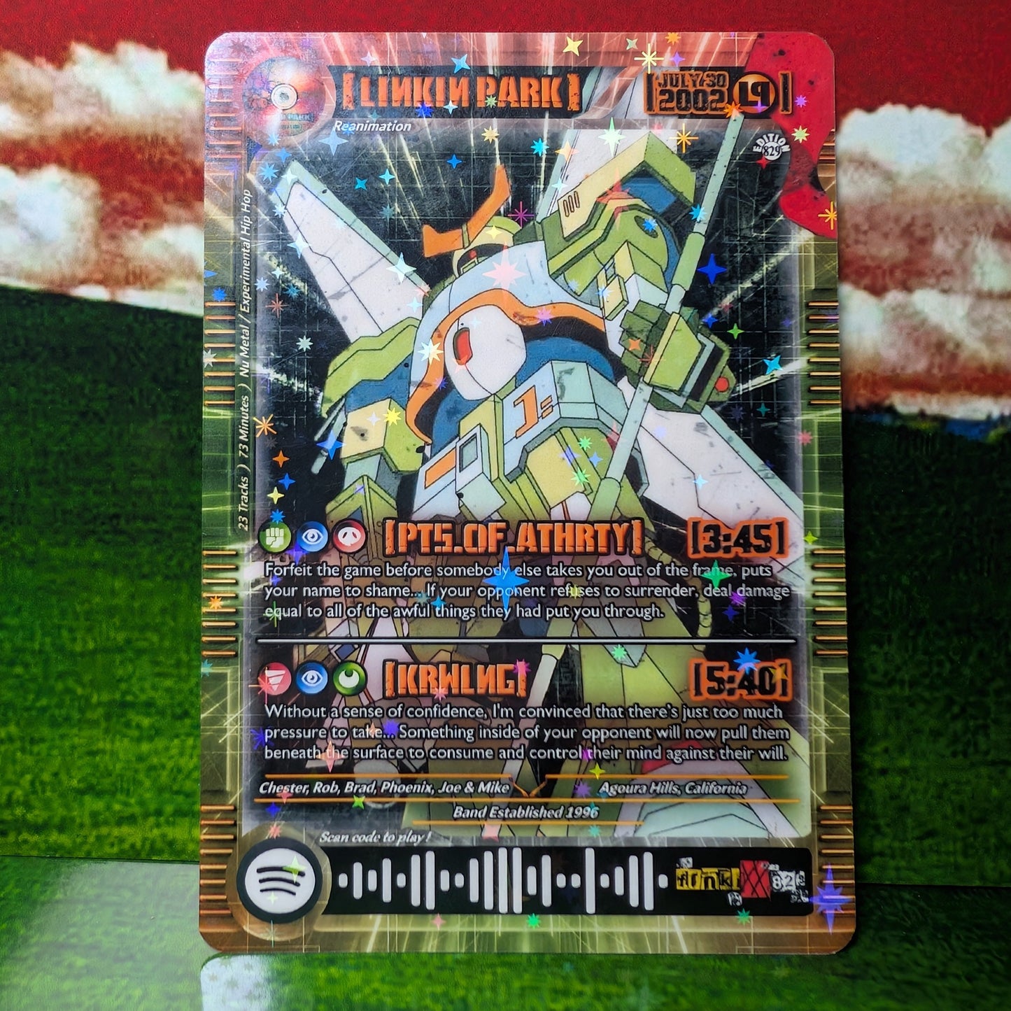Linkin Park Holographic Trading Card Set
