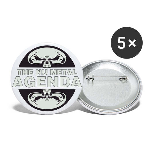 NMA Skull - Button Pack - white