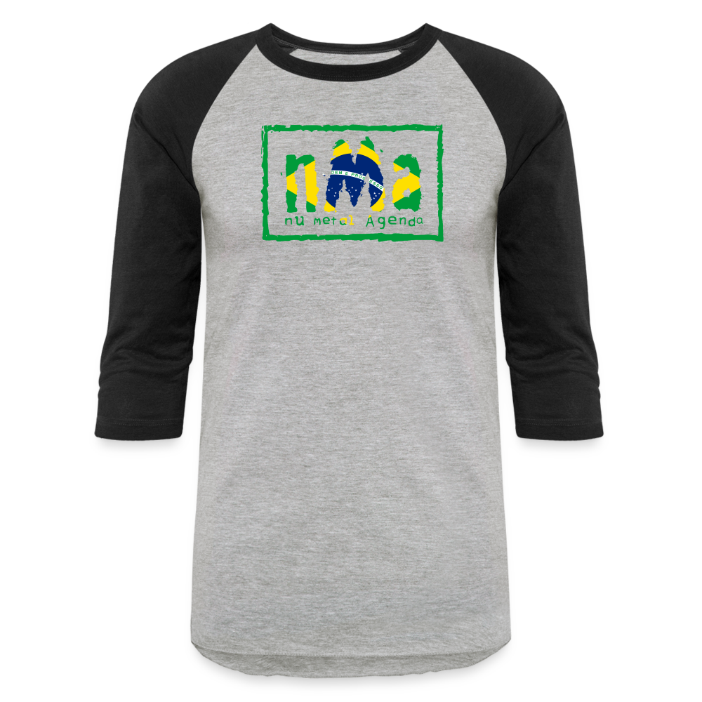 NMA Brazil Mentioned Edition - Baseball T-Shirt - heather gray/black