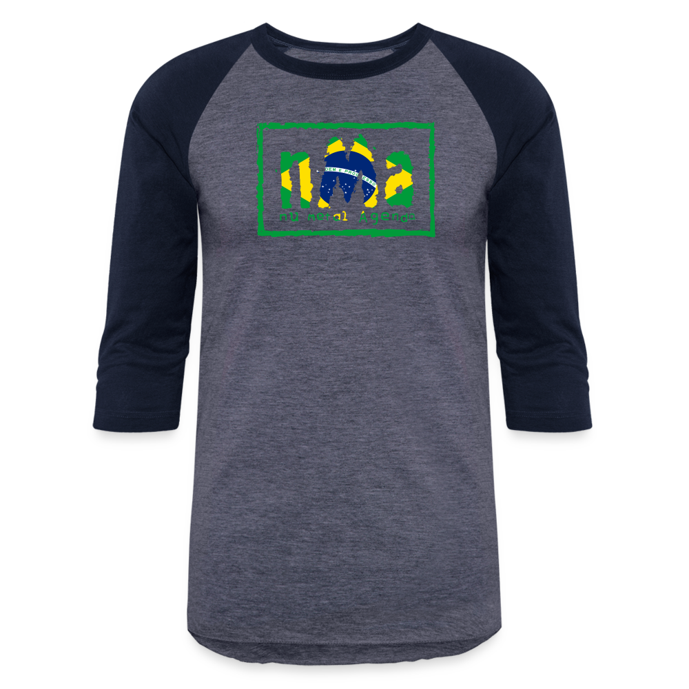 NMA Brazil Mentioned Edition - Baseball T-Shirt - heather blue/navy