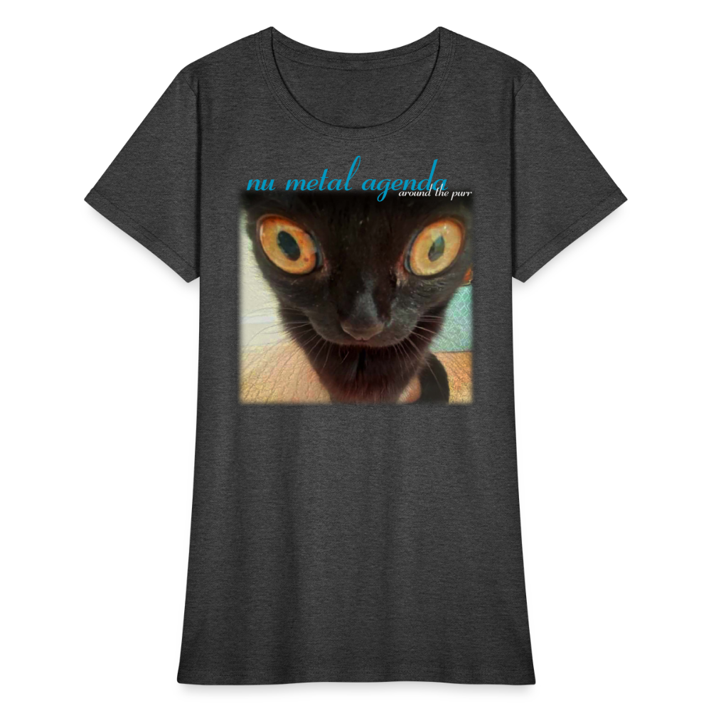 Around the Purr (meow) - Women's Tee - heather black